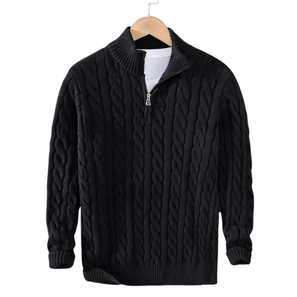 Claudio Cable Knit Quarter-Zip